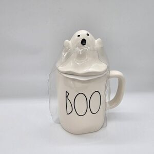 New RAE DUNN Halloween LL BOO Mug With Ghost Topper By Magenta 2021